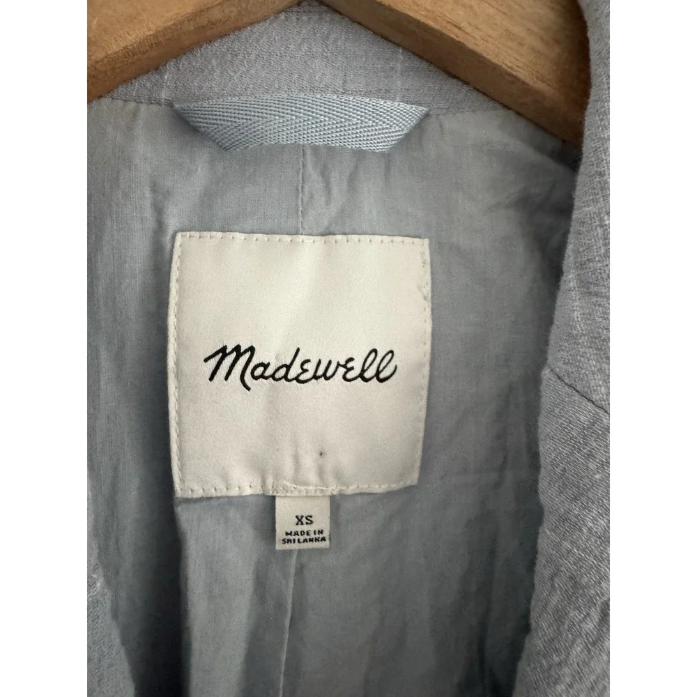 Madewell Blazer Cotton-Linen Relaxed Larsen Blazer in Windowpane size XS oversiz